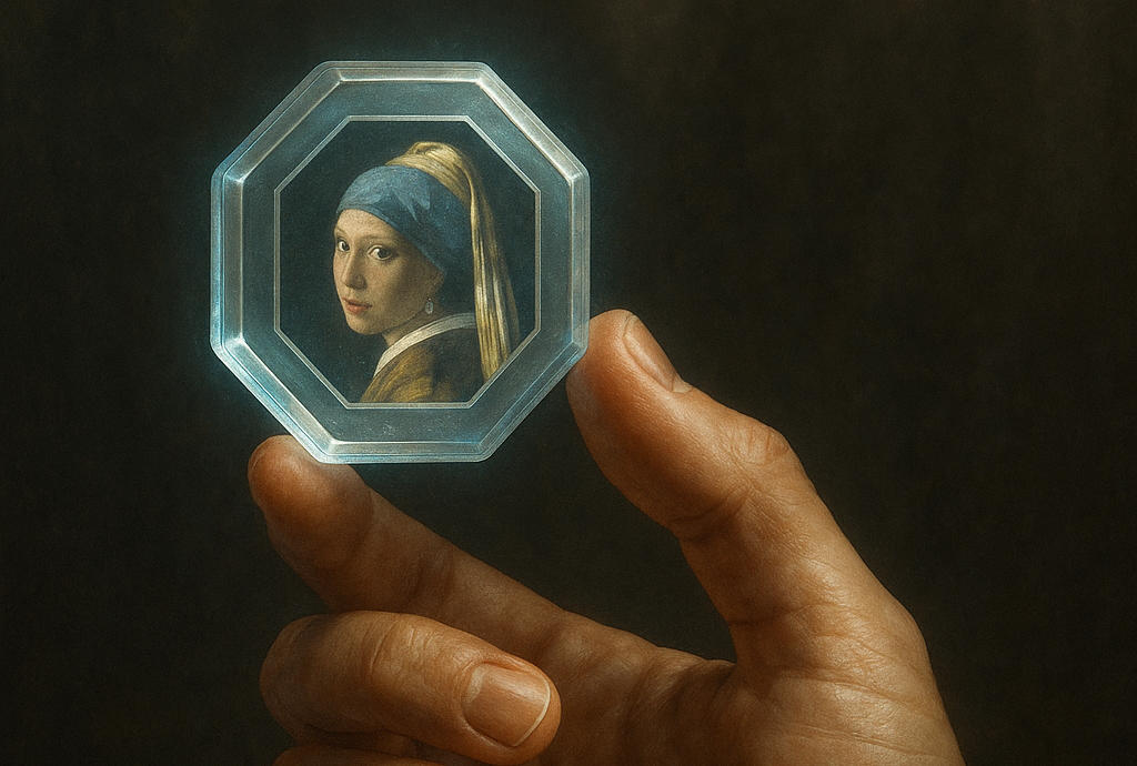 Image of a person holding a NFT